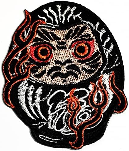 Реткосична лепенка црна кукла ѓавол железо на шиење на лепенки налепници цртан филм извезена апликација DIY занает занаетчиска поправка