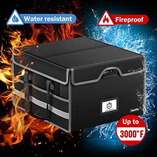 Кутија за датотеки со голем капацитет со заклучување, Fireproof Box File Storage, Организатор на датотеки со експанзии со капакот, Fireproof Document