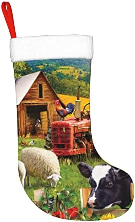 AABSTBFM Фарм животни Божиќни чорапки Камиња Виси чорапи за семејна Божиќна декорација на празнични забави за забава