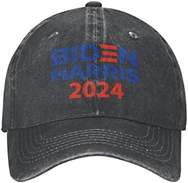 Bidо Бајден 2024 возрасни бејзбол капа за бејзбол капа за голф капа, прилагодливи мажи каубојски капа
