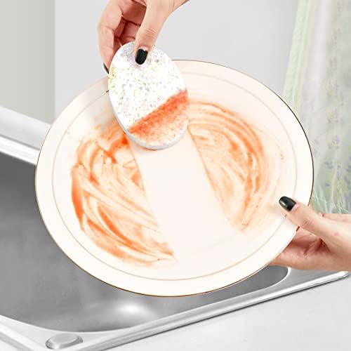 Алаза Пинк и злато мермер природни сунѓери кујнски целулоза сунѓер за миење садови за миење бања и чистење на домаќинства, не-крик и еко