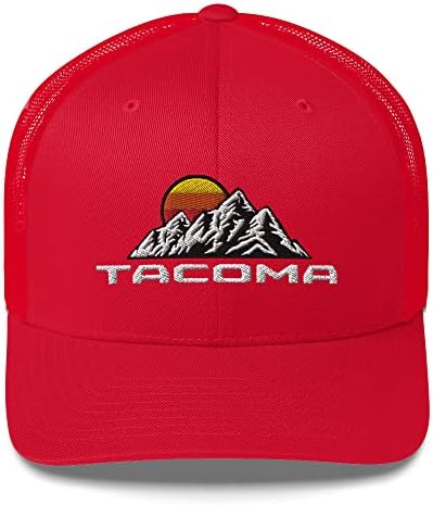 Везени, мулти-бои опции, Капа на градот Такома Камиер. Такома Вашингтон. Ретро гроздобер капа. Камежа за камиони Такома