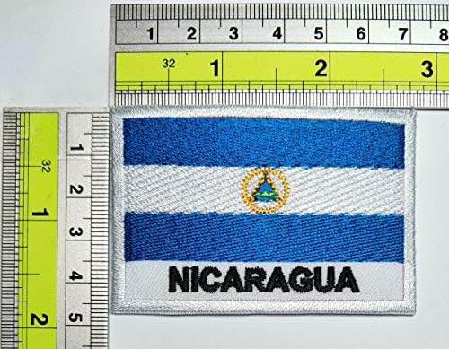 Парита Никарагва знаме лепенка шива на везена апликација за значка моторцикли моторциклички тактички ознаки морал национален