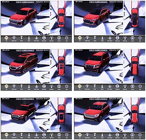 Автомобил Резервна Камера Систем, 360° Панорама Поглед Резервна Копија Паркинг Монитор Видео Рекордер со 4 Камери, Поддршка