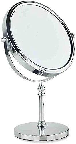 Мало огледало за шминка суета огледало, двострано огледало на десктоп, повеќекратно зголемување козметичко огледало 360 ° вртење