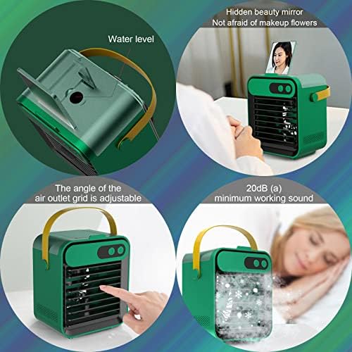 Електричен ладилник за воздух, брзо ладење USB мини испарувачки ладење на воздухот за влажно влага, климатик за лични вентилатори