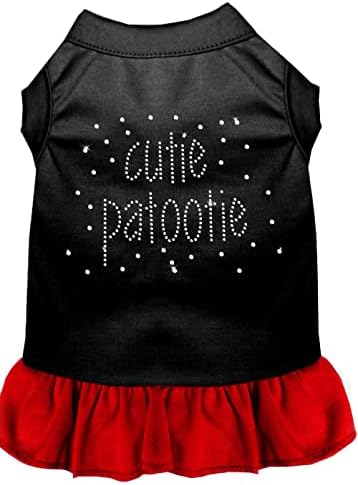 Mirage Pet Products Rhinestone Cutie Patootie фустан, 3x-голем, црна со светло розова