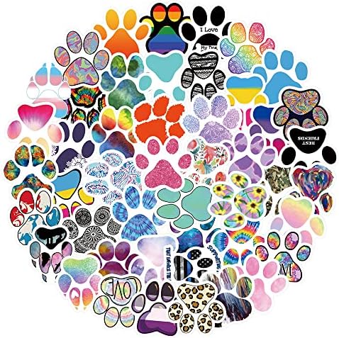 Налепници за печатење шепи 53 парчиња Симпатичен Цртан Филм Мачка Куче Животни Пакет | Кул Шарени Ѓакли Графити Винил Пвц Водоотпорен За