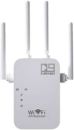 1200Mbps WiFi опсег Extender безжичен мрежен повторувач WiFi сигнал Голема површина за засилувач за засилувач на рутерот за засилувач