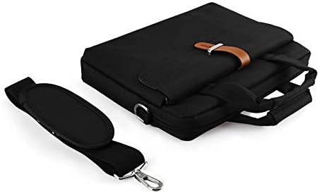 Amcase 11,6 до 12 инчи лаптоп торба за торбички компатибилен со Chromebook, патнички ракав отпорен на вода со рачка-црна боја