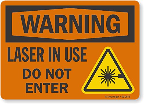 SmartSign „Предупредување - ласер во употреба, не влегувај“ етикета | 7 x 10 ламинат винил