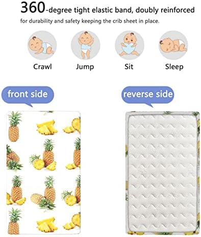 Тематски ананас опремени мини чаршафи, преносни мини креветчиња со меки мали деца, наменети за момче или соба за девојчиња или