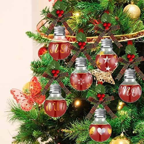 41 парчиња Божиќни украси сетови, вклучително и 18 компјутери Божиќни топчиња со алкохол со 4 чаршафи налепници и 18 божиќни холи бобинки