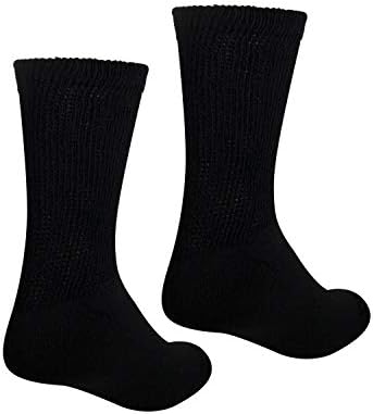 Нувеин Дијабетични Чорапи, Чувствителна Нога, Удобност Лабава Плетена, Црна, Х-Голема