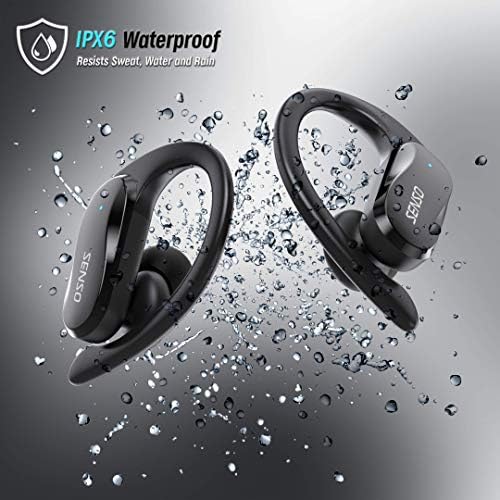 Сенсо Безжични Слушалки - Bluetooth Вистински Безжични Слушалки-TWS Најдобри Спортски Слушалки За Поништување На Бучавата За Вежбање Пупки За Уши