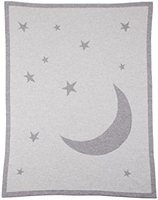 Loveубовта кашмир унисекс кашмир Месечина и starsвезди Бебе ќебе - сиво мулти - направено во Шкотска
