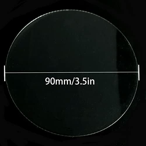 Yhxixi 15pcs тркалезна транспарентна акрилна плексиглас плоча со дијаметар од 3,5 дебелина од 1мм Дебелина празно кружни дискови