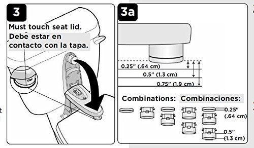 Безбедност 1 -ви програмско заклучување на тоалетот, бело и сребро - 1 пакет