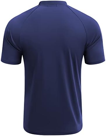 Коофанди Брз сув голф Поло кошули Краток ракав Хенли кошула активни атлетски спортови маици без јаки