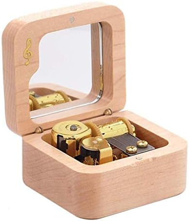 Срамено дрвена музичка кутија - Класична кутија за кутии за подароци, музичка кутија, рачно изработена, мала и преносна