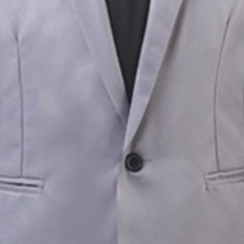 Jeke-DG мажи Блејзер Отворена предна кардиганска јакна Работна канцеларија Обичен лабав единечен палто со долги ракави џебови деловна костум