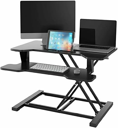 N/A прилагодлива табела за седење на табелата за лаптоп за лаптоп, за кревање на компјутерска табела со црна седечка силна оптоварување