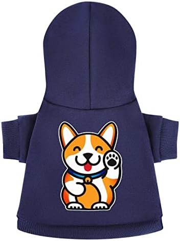 Lucky Corgi One Piece Dog Coxume Pet Cuit Cuit со додатоци за домашни миленици за кученце и мачка XS
