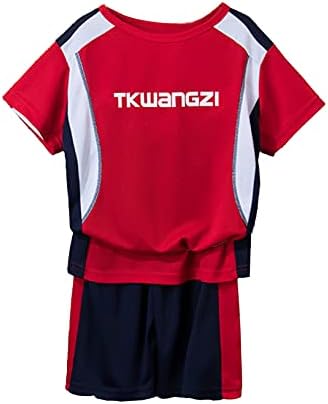 Yealdor Kids Boys Boshester Football Football Jersey Teamwear Обука за облека за графички врвни и странични ленти