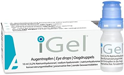 Agepha Igel® Навлажнувајќи ги капките за очи за суви чешачки очи | Вештачки солзи за црвени очи | Подмачкувачки капки за очи за контактни
