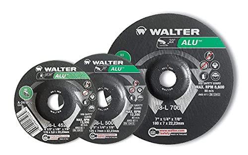Волтер 08L502 Алуминиум Мелење и сечење тркало-[Пакет од 25] А-24-Алу Грит, 5 ин. Абразивни тркала
