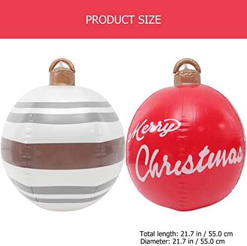 ToyVian PVC Christmas Toll, 1 сет на големи украсени топка со мултифункционална топка играчка играчка XMAS Blow Up Ball Decorations