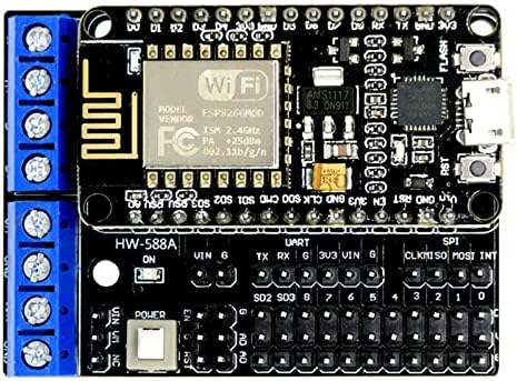 ESP8266 ESP-12E NODEMCU LUA WIFI MODULE CONNECTOR CONNECTOR, за Arduino IDE Micropython, со табла за проширување на моторниот погон