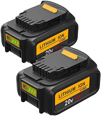 Замена на TeenPower за Dewalt 20V батерија 6000mAh 2/PK компатибилен со Dewalt 20V Max Battery DCB205 DCB206 DCB204 DCB200 DCB203 DCB201