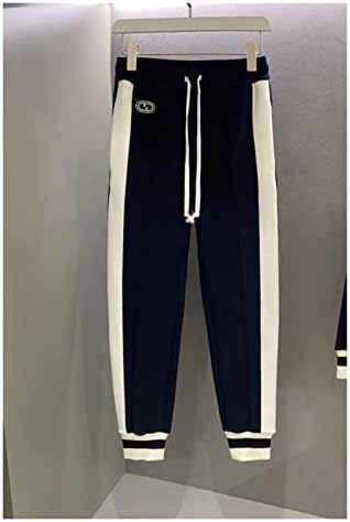 Wpyyi есен и зима 2-ти џемпер од џемпер за рекреација за модни спортски костуми за машки обични панталони со двојно парчиња