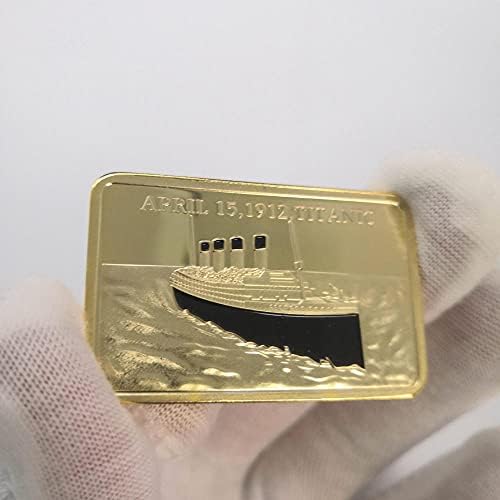 Место Титаник Позлатени 100 Годишнината Блок Странски Злато Сребрена Монета Колекција Уметност EuropeCoin Колекција Комеморативна Монета