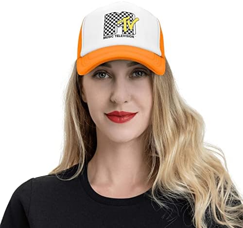 Giucpbo сакам мојата капа за бејзбол капа на MTV, прилагодлива капа за камиони, unisex стил на глава црна