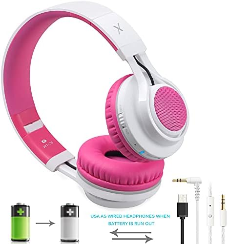 Riwbox 2 Пакети Wt-7S Детски Слушалки Безжични, Преклопливи Стерео Bluetooth Слушалки Со Микрофон Компатибилен Со КОМПЈУТЕР/Лаптоп/Таблет/iPad