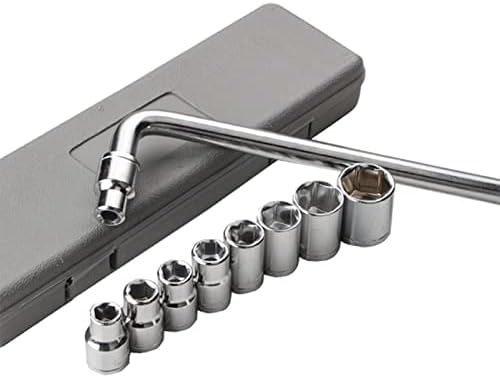 Fafeicy 10pcs Комплет за приклучок на клуч, 8‑24мм јаглероден челик автоматски поправка Механички комплет за алатки, со сива кутија