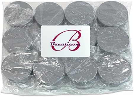 Beauticom 600 парчиња 20g/20ml круг чисти тегли со сиви капаци за шминка во прав, пигменти за очила, лосион, креми, мелем за усни, сјај за усни,