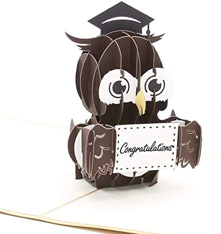 Лиф Дипломирање Оул 2022 3Д поздрав поп дипломиран картичка - Смешна, симпатична, честитки, прослава, покана за церемонија на дипломи,