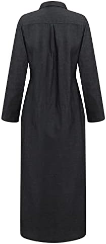 Nokmopo плус коктел фустан за жени мода лежерна карирана печатена печатена панел со еден гради, директно фустан со долг ракав