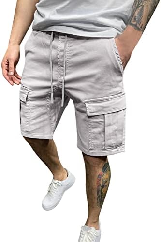 Трчајќи кратки за мажи панталони шорцеви цврсти пантолони, машки панталони, тенок џеб обичен летен товар метеж банда