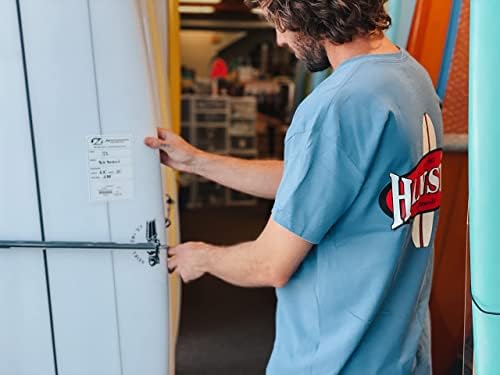 Hansen Surfboards Нова маица за сурфање на мажите, краток ракав, графички екипаж памук на вратот и полиестерска теза