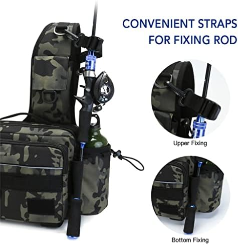 ZLXDP Опрема за риболов, мултифункционална водоотпорна водоотпорна риболов, вреќа за половината, торба за складирање на половината за чување