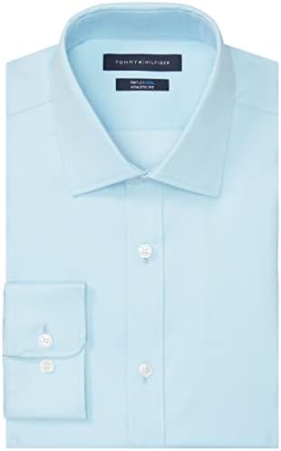 Машка кошула за машка облека Томи Хилфигер, атлетско вклопување, ладно удобно истегнување јака