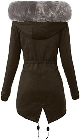 Зимска школа Елегантна надворешна облека за жени долго ракави со долги ракави со џебови со качулка со качулка, јакна од ветровит, цврста
