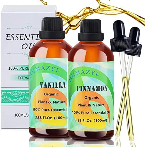 Есенцијално масло од ванила цимет 100 ml, сет на есенцијално масло од вар, сетови за есенцијално масло за дифузер за домашна канцеларија спална