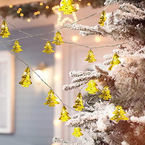 Одмор декоративни жици светла од Гедеон 20 LED соларни напојувани шупливи метални дрво форма самовила за празници и Божиќни украси