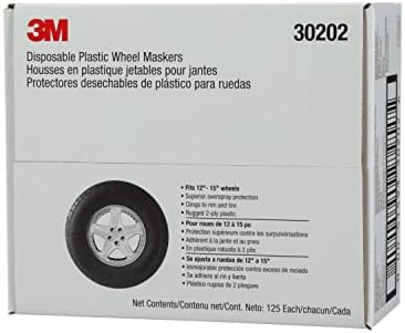 3м Пластични Маски За Тркала за Еднократна Употреба, 30202, 12 во - 15 инчи, 125 по кутија, 1 кутија по случај