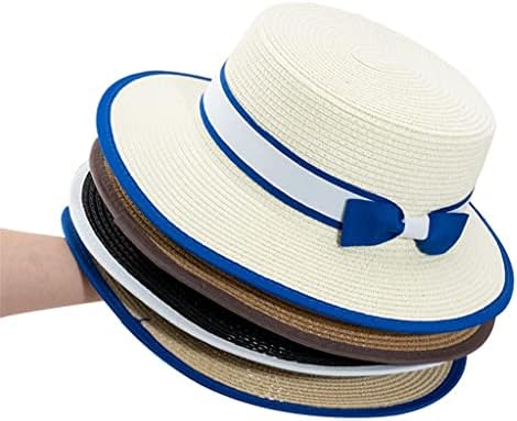 Стекнете летна женска капа на плажа широка страна женски обичен панама капа дама класичен рамен лавче слама сонце, жени федора